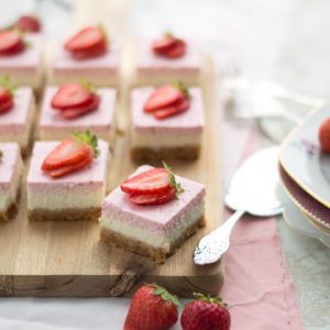 Aardbeien-cheesecake